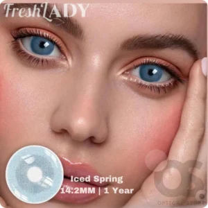 Freshlady Iced Spring Blue Color Contact Lens, Disposable cosmetic eye lens