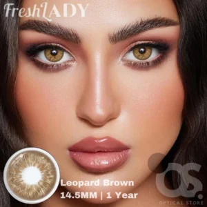 Freshlady Leopard Brown white Color Contact Lens, Disposable cosmetic eye lens