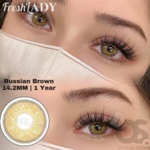 Freshlady Russian Brown Color Contact Lens, Disposable cosmetic eye lens