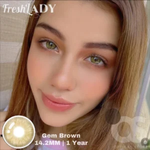 Freshlady Gem Brown Color Contact Lens, Disposable cosmetic eye lens