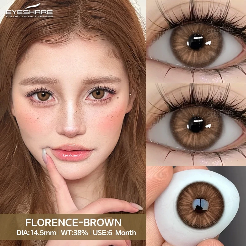 eyeshare-florence-brown-contact-lens.jpg (2) Eyeshare Florence Brown Contact Lens - Image 1