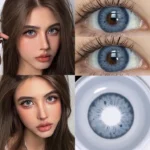 Ksseye Blackspot Blue Colored Contact Lenses