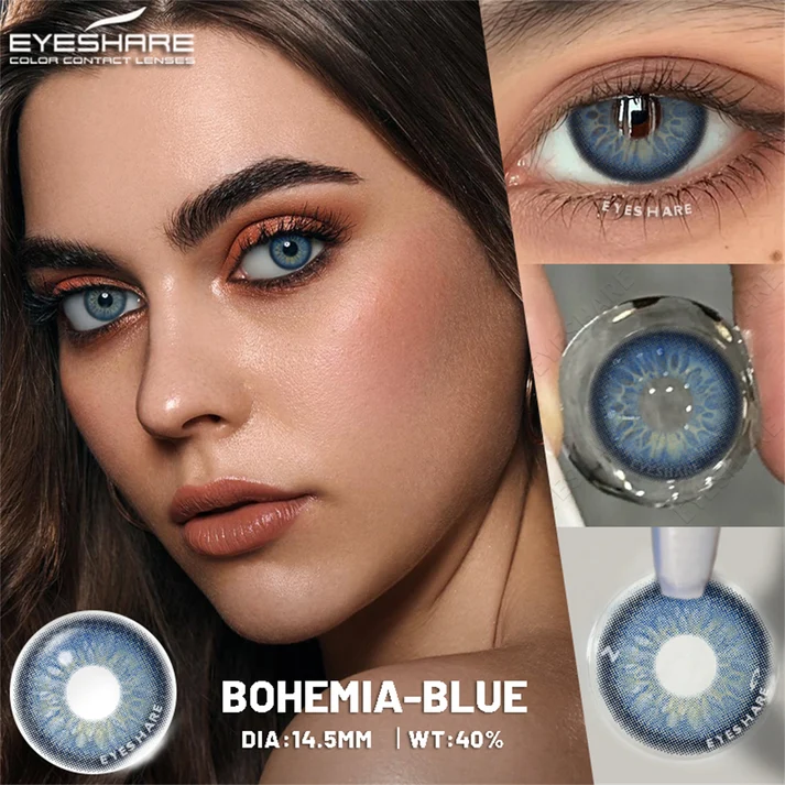 ksseye-bohemia-blue-contact-lens (2) Ksseye Bohemia Blue Colored Contact Lenses - Image 1