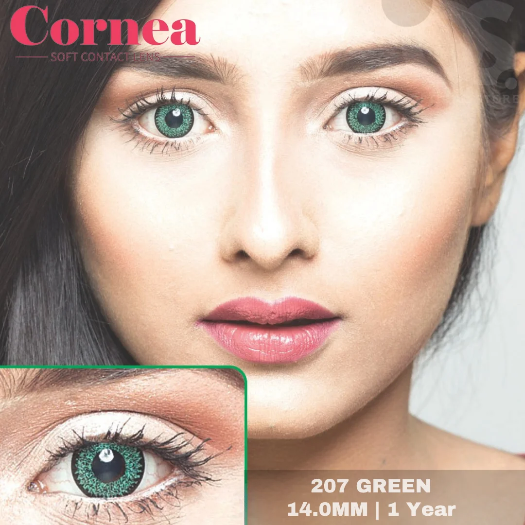 A02 - 207 GREEN Cornea 207 Green Contact Lens - Image 1