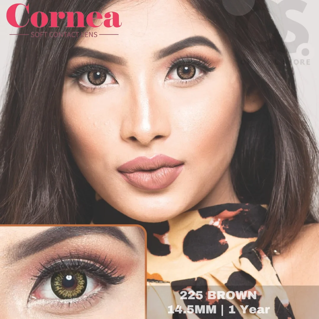 A07 - 225 BROWN Cornea 225 Brown Contact Lens - Image 1