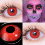 Cosplay Pure Red Contact Lens - Image 2