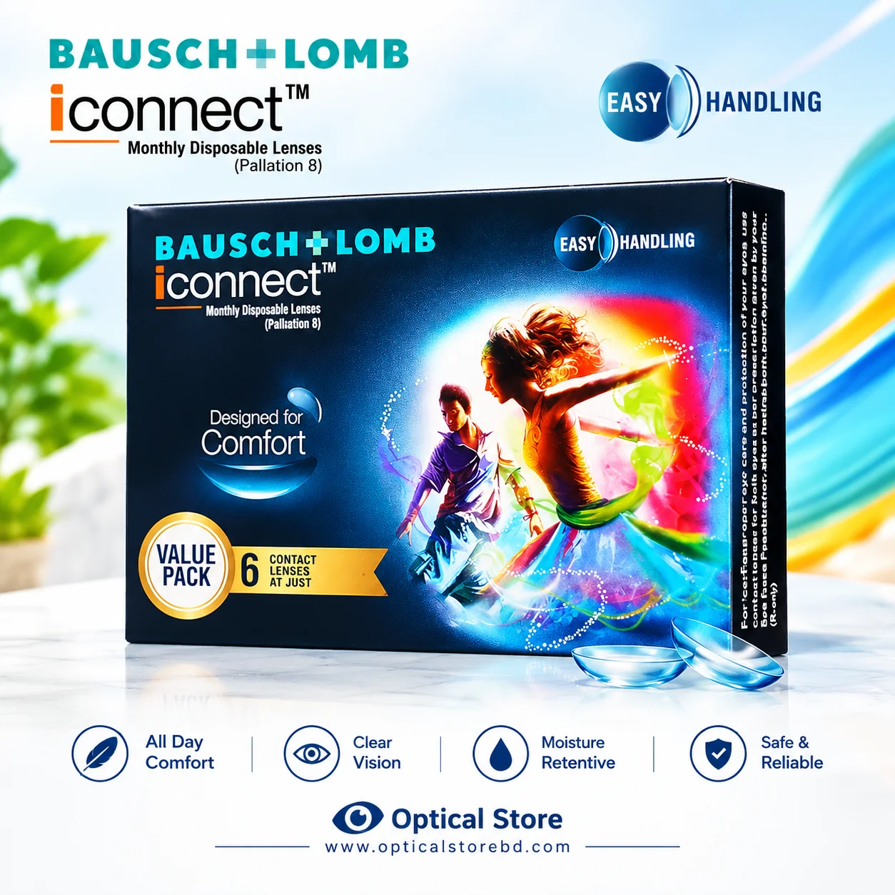 bausch-and-lomb-iconnect-monthly-disposable-contact-lens-price-in-Bangladesh (1) Bausch and Lomb iConnect Monthly Disposable Contact Lens - Image 1