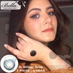 Bella Glitter Gray Contact Lens - Image 4