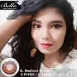 Bella Glow Radiant Brown Contact Lens - Image 5