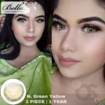 Bella Natural Green Yellow Contact Lens - Image 4