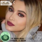Bella Snow White Satin Gray Contact Lens