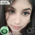 Bella Snow White Satin Gray Contact Lens - Image 2