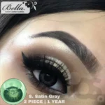 Bella Snow White Satin Gray Contact Lens - Image 5