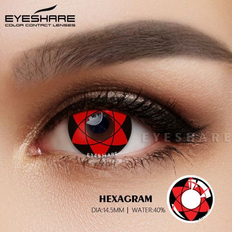 cosplay-naruto-uchiha-sasuke-contact-lens-price-in-Bangladesh (1) Cosplay Naruto Uchiha Sasuke (Hexagram) Contact Lens - Image 1