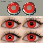 Cosplay Pure Red Contact Lens - Image 3
