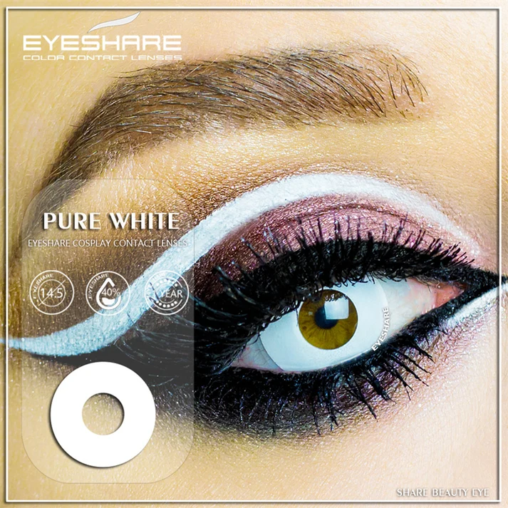 cosplay-pure-white-contact-lens-price-in-bangladesh (3) Cosplay Pure White Contact Lens - Image 1