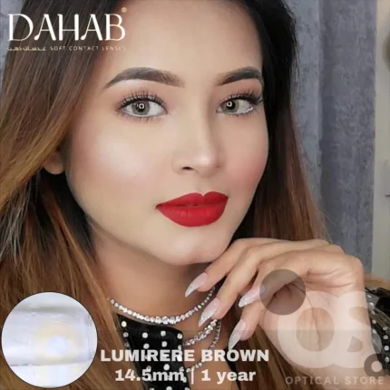 Dahab Lumiere Brown Contact Lens