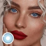 Freshlady I Heart Iris Blue Contact Lens - Image 2