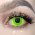 Halloween Circle block yellow Contact Lens - Image 2