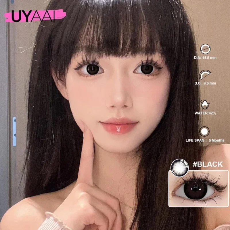 uyaai-big-eyes-black-hypersize-black-contact-lens-price-in-Bangladesh (3) Uyaai Big Eyes Black / Hypersize Black Contact Lens - Image 1